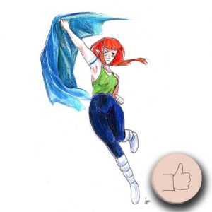 Manga stílusú ugró lány rajzolása