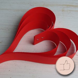 Anyák napi szívecske papírból