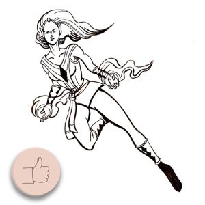 Női szuperhős rajzolása