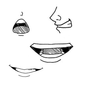 Száj rajzolása manga stílusban