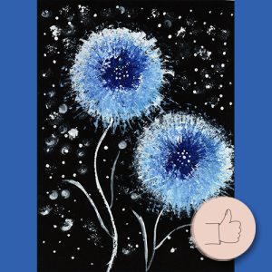 Téli virágok – játékos akrilfestés