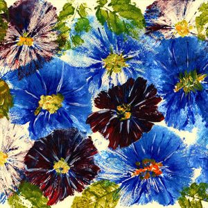 Virágok festése zacskónyomdával